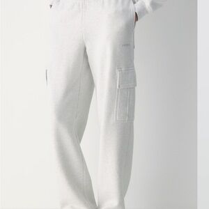 TNA Heather Cloud White Cargo Sweat